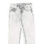 RAINBOW Womens Relaxed Cotton Blend Denim Light Wash W30 L30 Embroidered Jeans