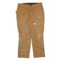 CARHARTT Mens Relaxed Fit Jeans Beige Cotton Blend W36 L30 Workwear Paint