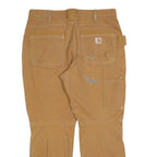 CARHARTT Mens Relaxed Fit Jeans Beige Cotton Blend W36 L30 Workwear Paint