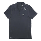 NIKE Mens Black White Sleeve Short Plain S Cotton Polo Shirt Sportswear