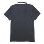 NIKE Mens Black White Sleeve Short Plain S Cotton Polo Shirt Sportswear