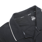 NIKE Mens Black White Sleeve Short Plain S Cotton Polo Shirt Sportswear