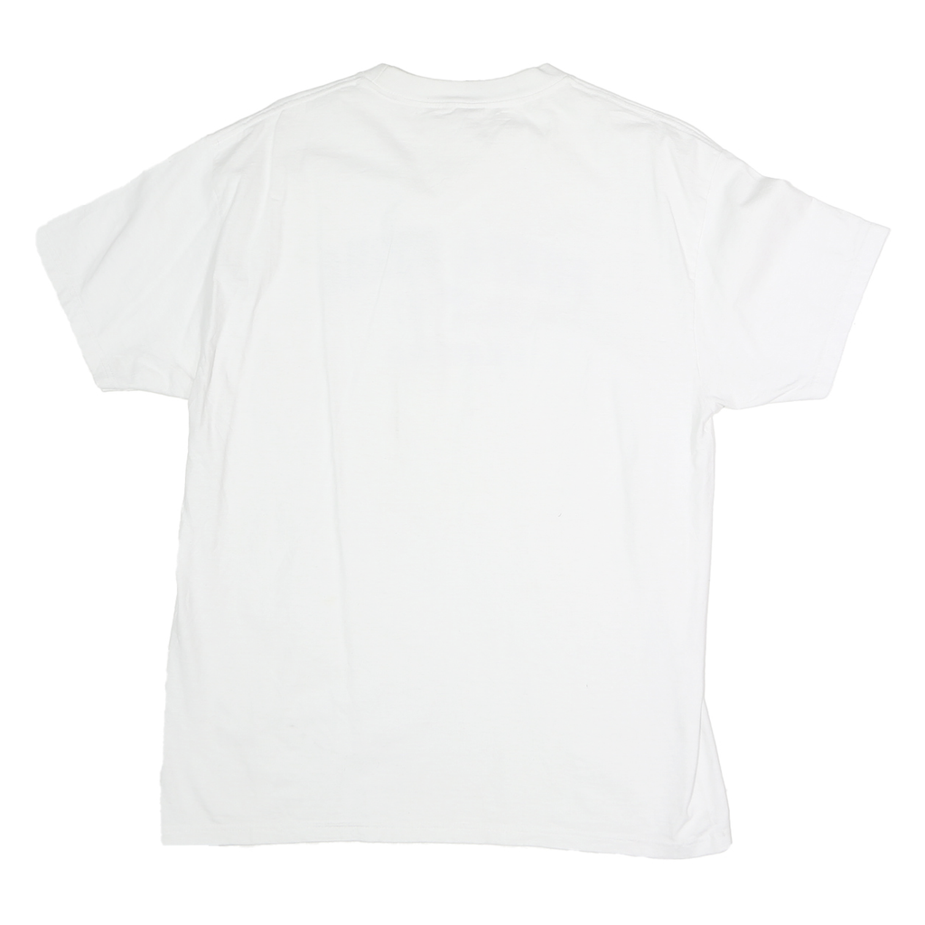 OPTIMA Mens White Punta Gorda Florida Graphic T-Shirt L Short Sleeve Crew Neck