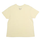 NORTHERN REFLECTIONS Womens Cream Butterfly Graphic T-Shirt L Short Sleeve Crew