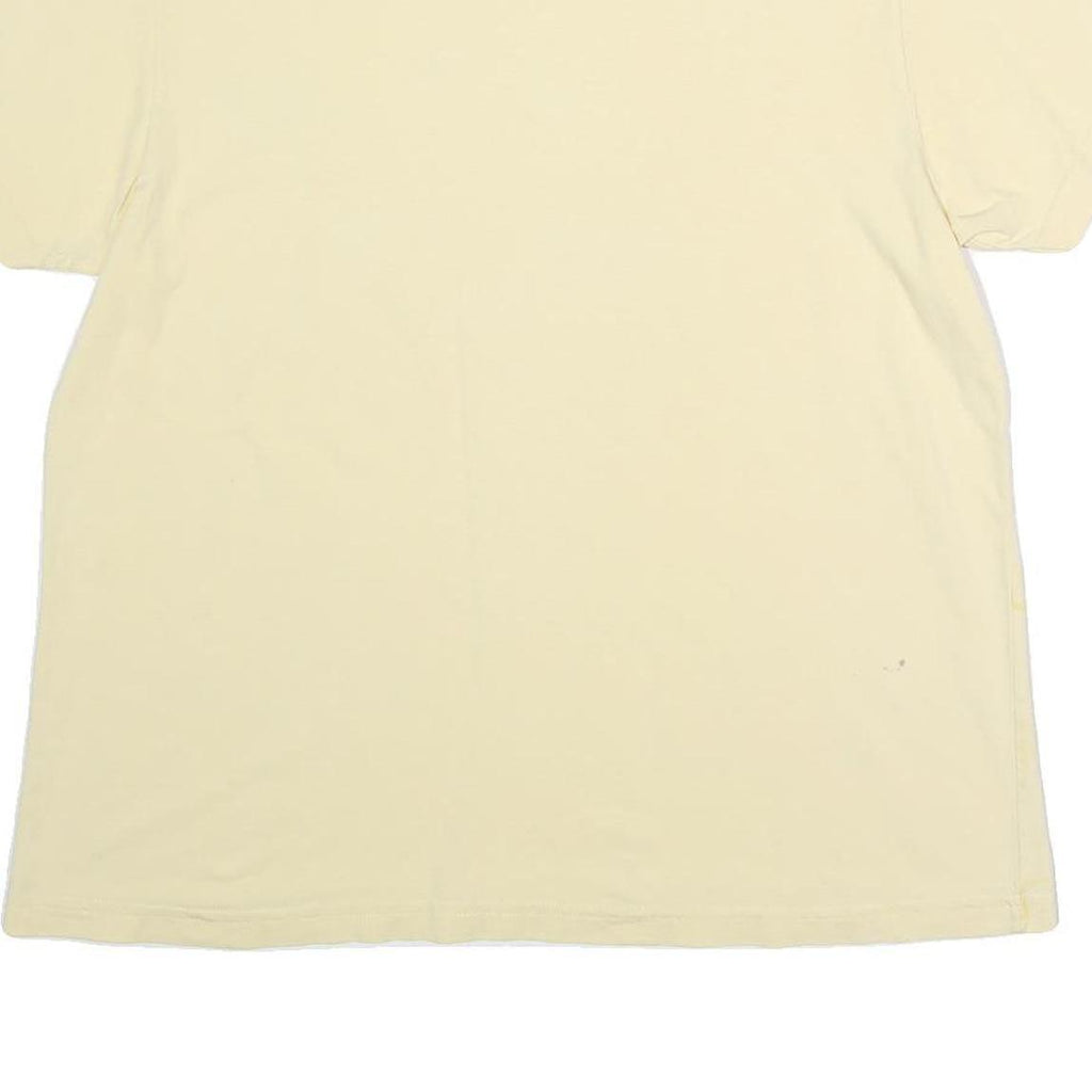 NORTHERN REFLECTIONS Womens Cream Butterfly Graphic T-Shirt L Short Sleeve Crew