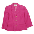 CORTLAND COLLECTION Womens Pink Wool Blend Button Jacket L Woven Classic Stylish