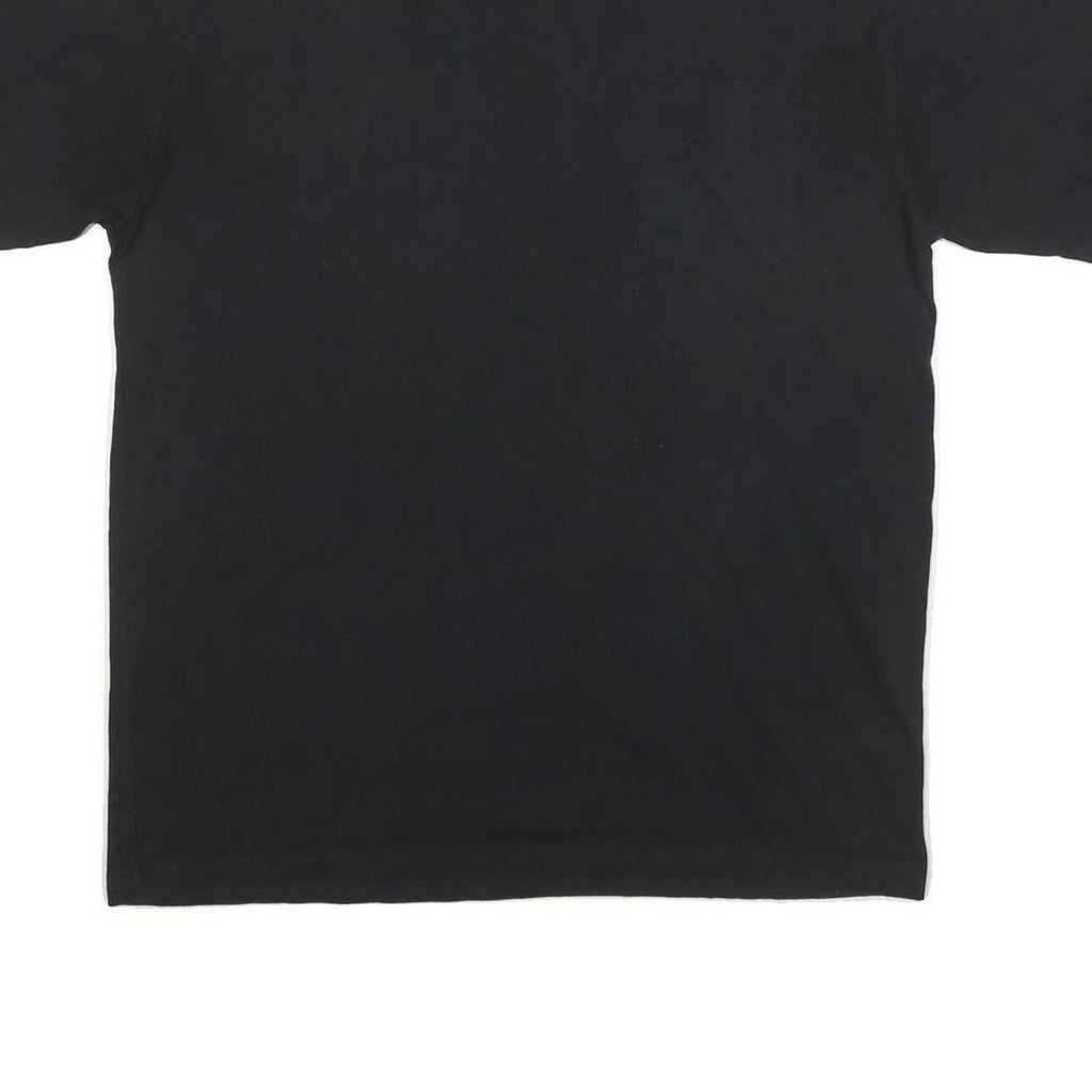 DICKIES Mens Black Plain T-Shirt XL Short Sleeve Crew Neck Cotton Blend Workwear