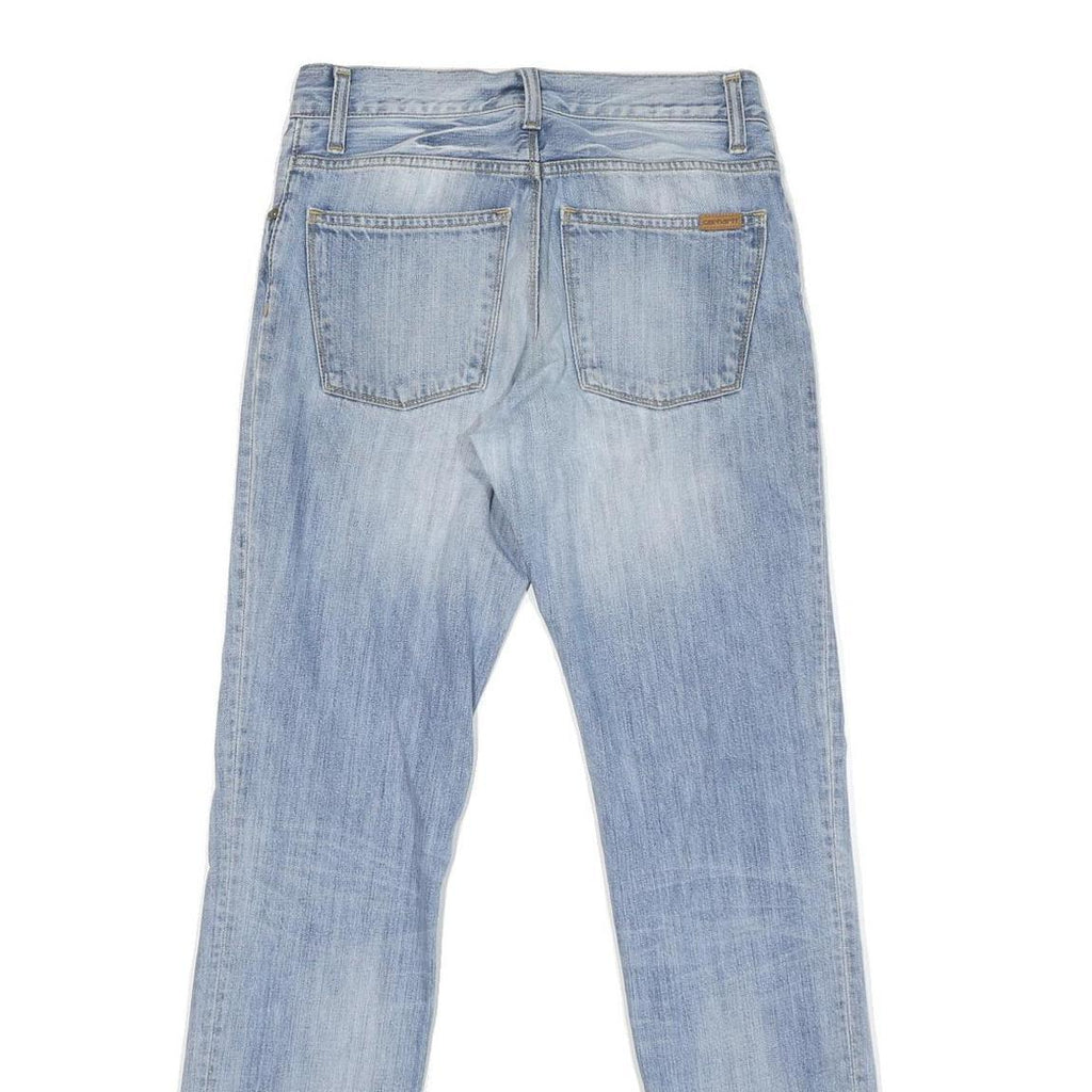 CARHARTT Mens Slim Light Blue Denim Jeans W29 L32 Zip Closure Cotton Blend