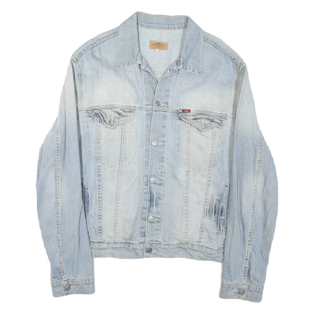 LEE Mens Blue Denim Jacket XL Cotton Classic Button Closure Casual Vintage