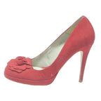 BEYOND SKIN Womens Pink Suede Platform High Heel Court Shoes UK 4 Stylish