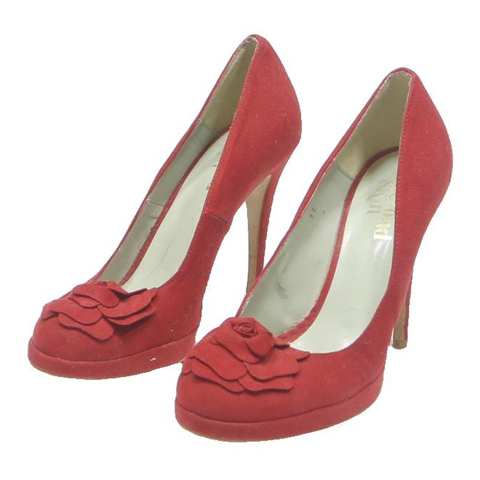 BEYOND SKIN Womens Pink Suede Platform High Heel Court Shoes UK 4 Stylish