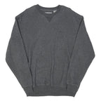 FILA Mens Grey Crew Neck L Embroidered Logo Cotton Blend Sweatshirt
