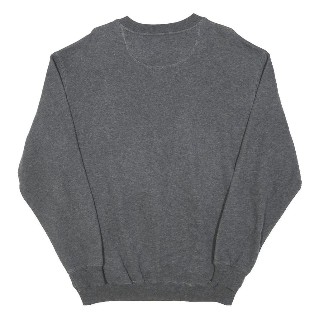 FILA Mens Grey Crew Neck L Embroidered Logo Cotton Blend Sweatshirt