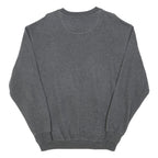 FILA Mens Grey Crew Neck L Embroidered Logo Cotton Blend Sweatshirt
