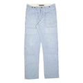 H&M Mens Jeans Blue Regular Straight Denim Light W32 L34 Button Closure Cotton