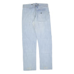 H&M Mens Jeans Blue Regular Straight Denim Light W32 L34 Button Closure Cotton