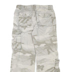 AUTHENTIC STYLE Mens Relaxed Grey Camouflage Cotton Blend Cargo Trousers W32 L29