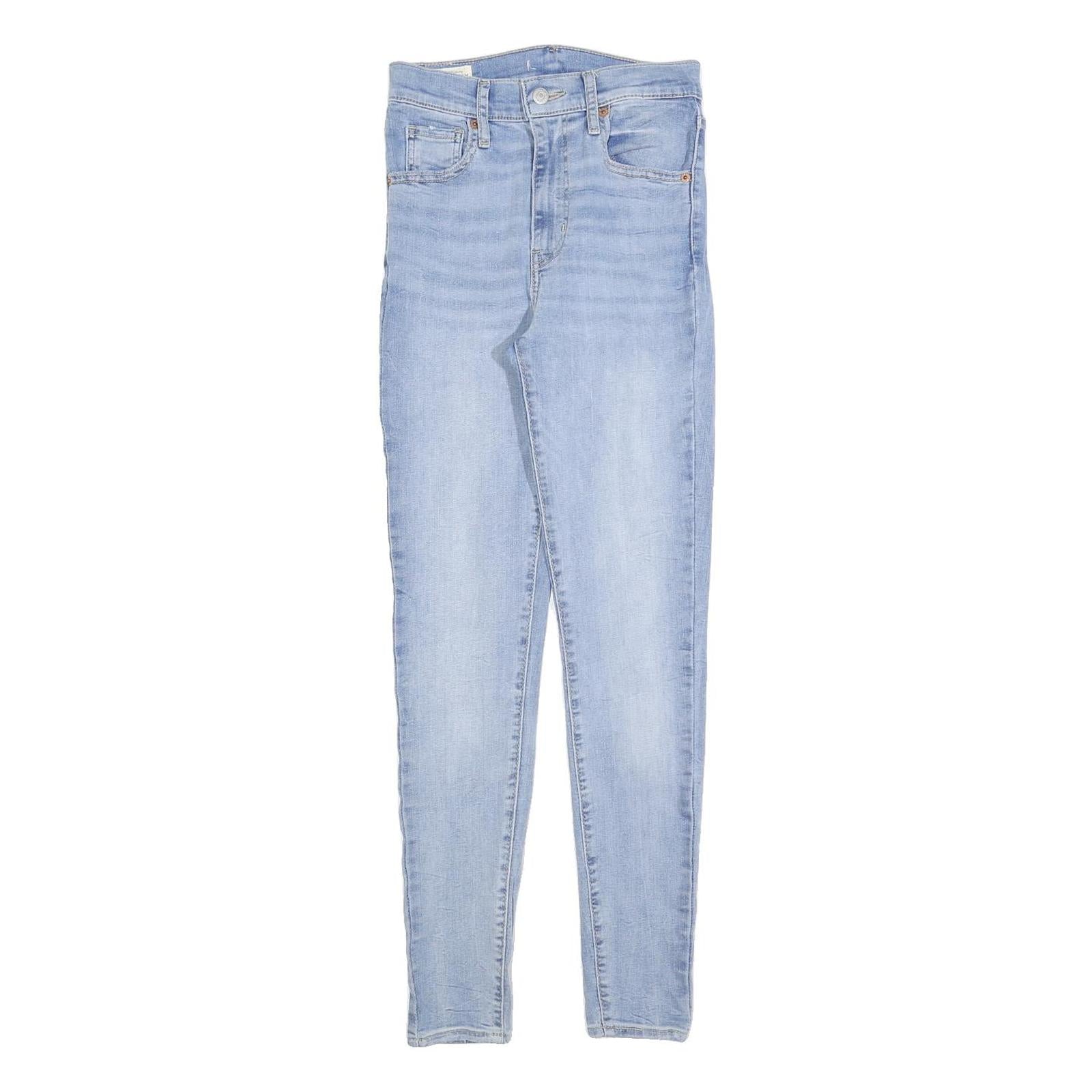 LEVI'S Womens Jeans Blue Slim Skinny Denim Light W25 L28 Stretch Zip Fastening
