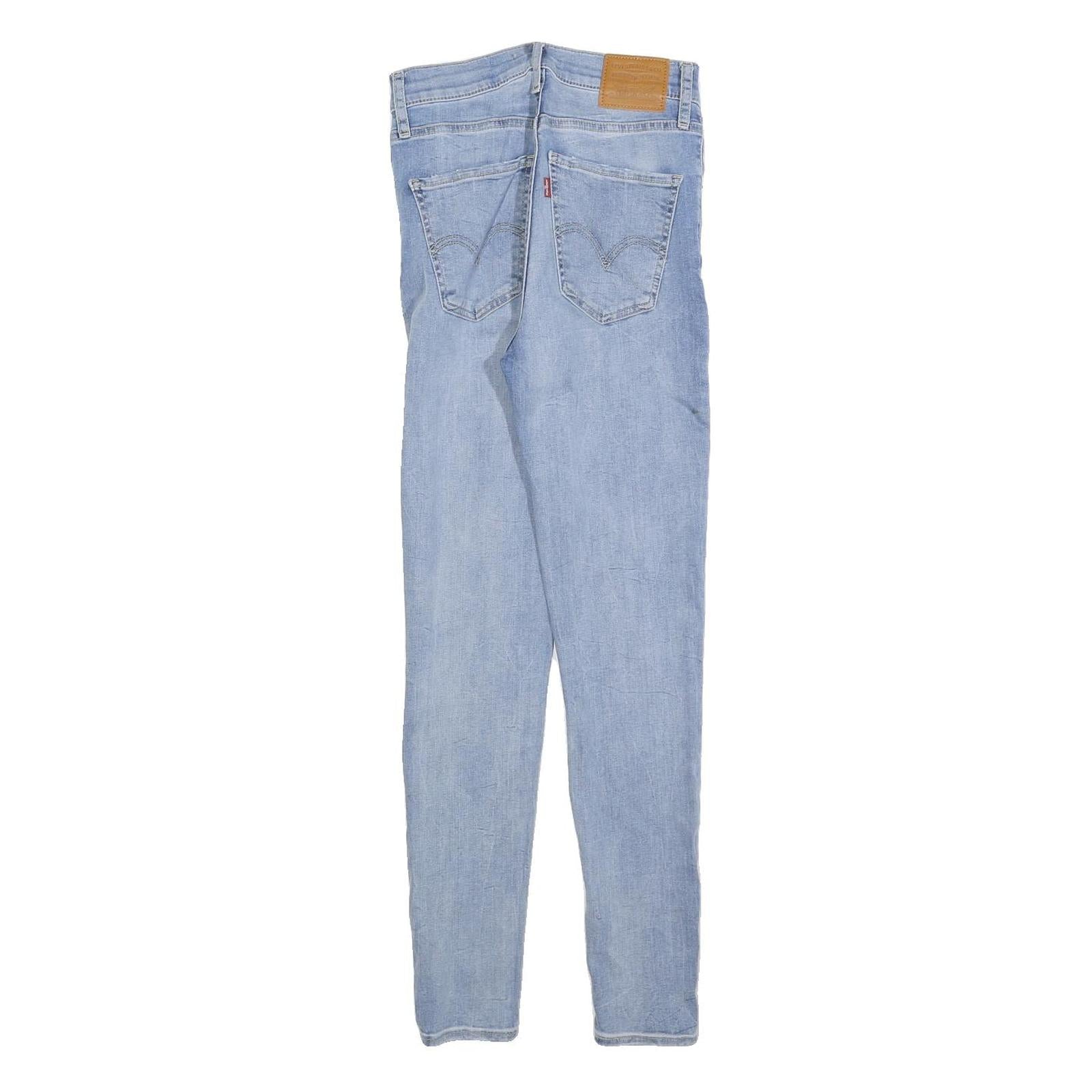 LEVI'S Womens Jeans Blue Slim Skinny Denim Light W25 L28 Stretch Zip Fastening