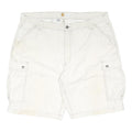 CARHARTT Mens White Relaxed Fit Cotton Blend Cargo Shorts XL W40 Workwear