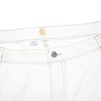 CARHARTT Mens White Relaxed Fit Cotton Blend Cargo Shorts XL W40 Workwear