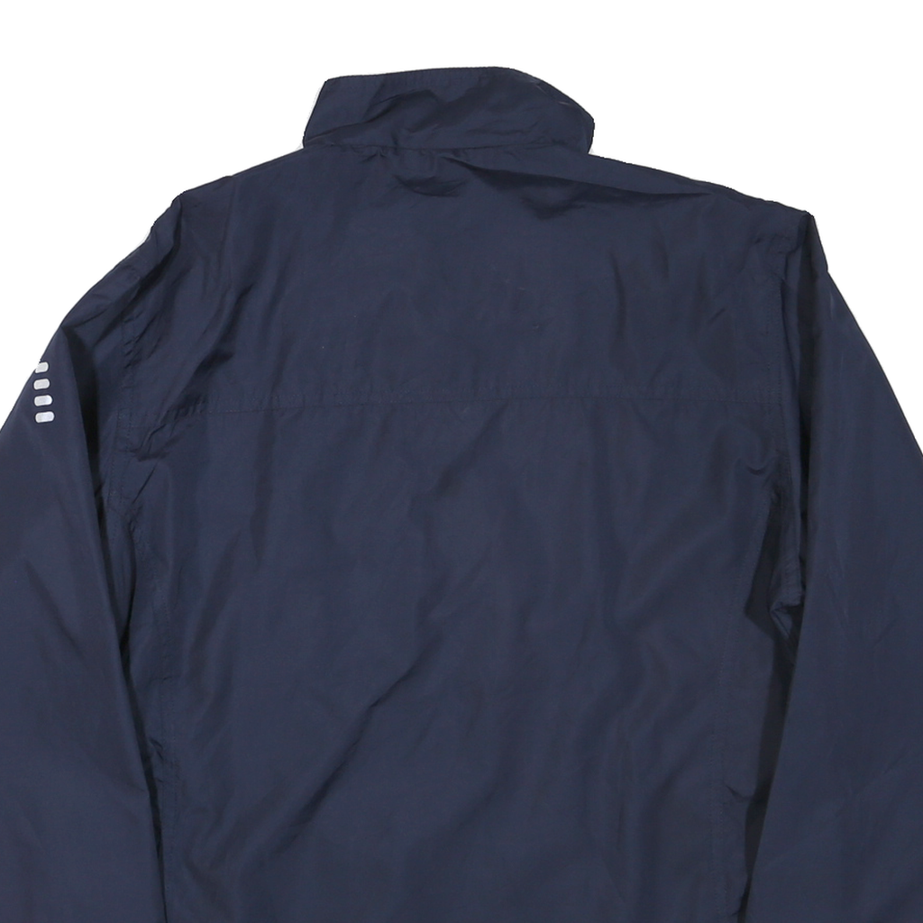 FILA Womens Navy Blue Track Jacket L Polyester Plain Zip Lightweight Casual