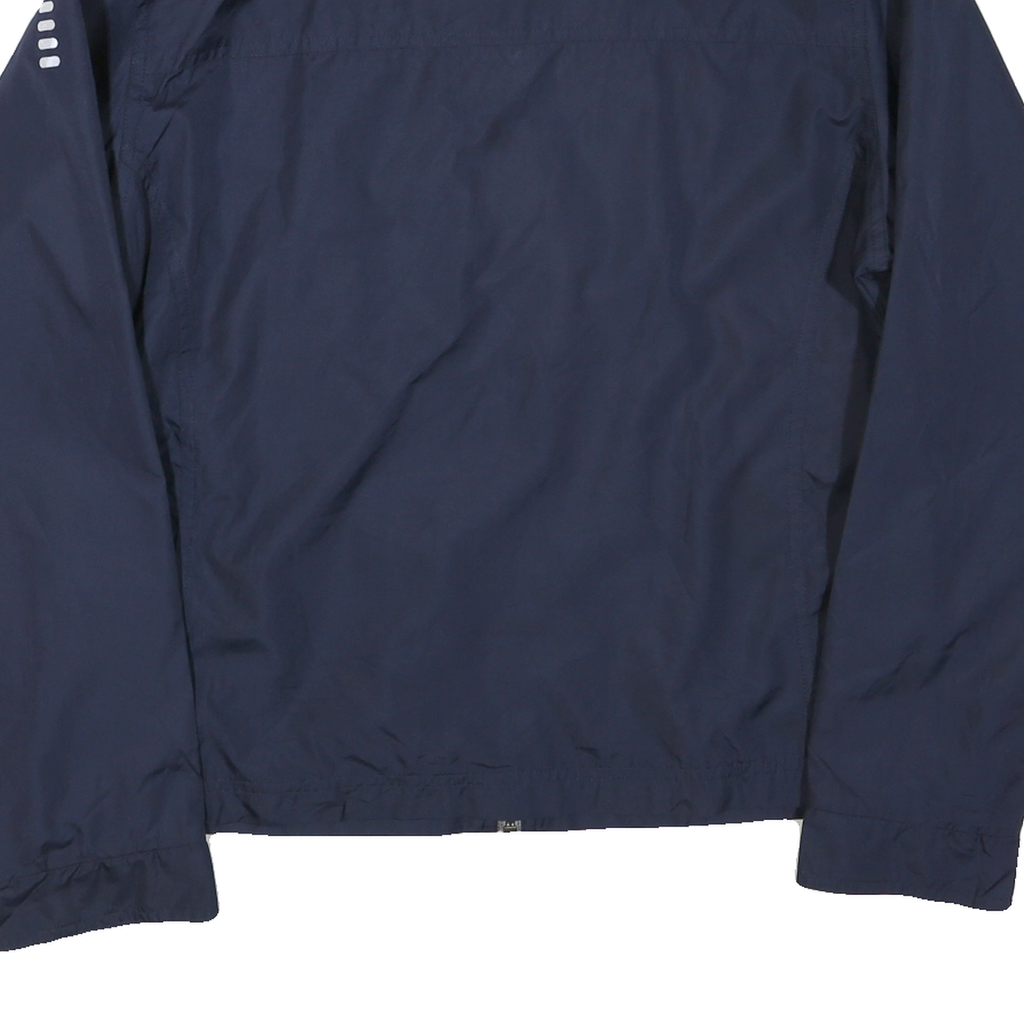 FILA Womens Navy Blue Track Jacket L Polyester Plain Zip Lightweight Casual