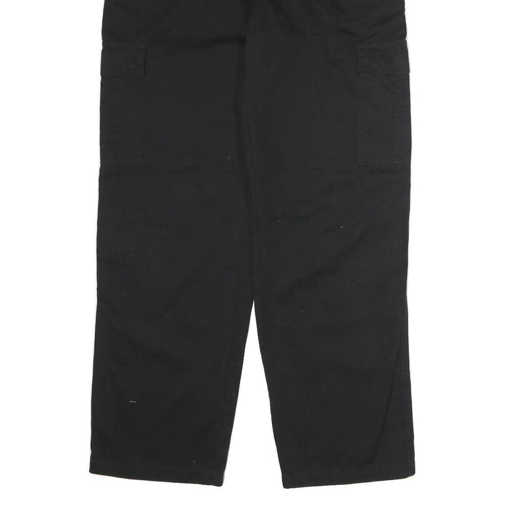 ARIZONA JEAN COMPANY Mens Cotton Blend Black Regular Cargo Trousers W34 L30