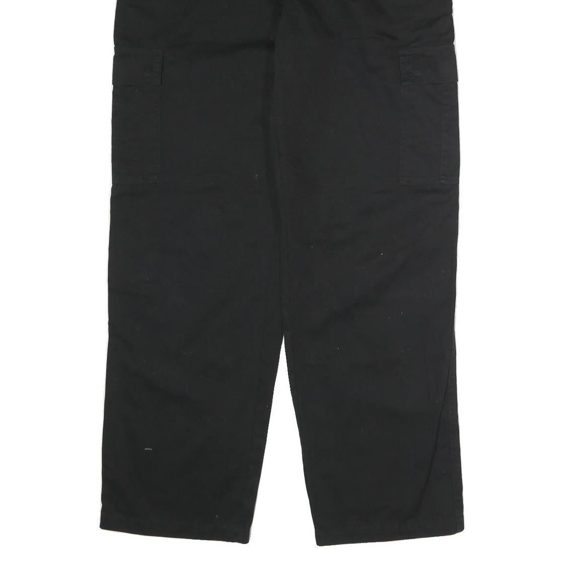 ARIZONA JEAN COMPANY Mens Cotton Blend Black Regular Cargo Trousers W34 L30