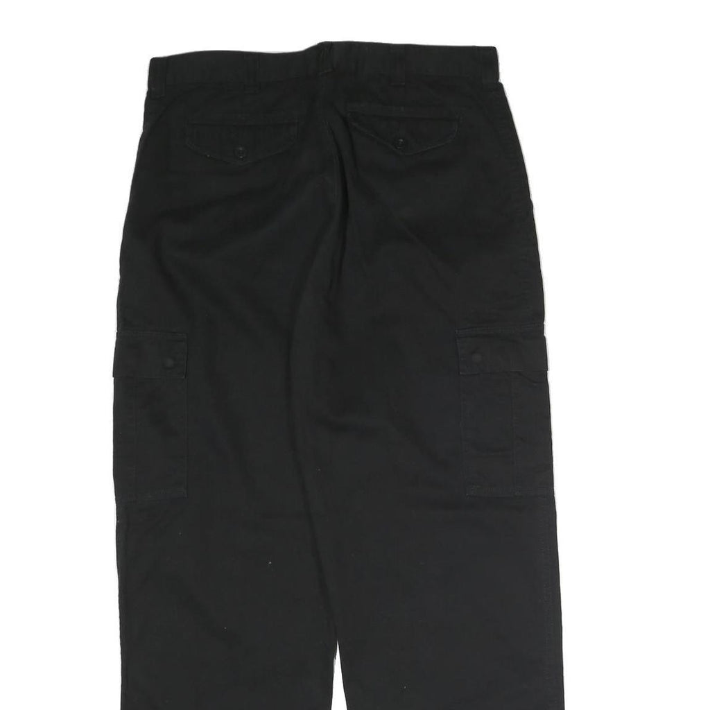 ARIZONA JEAN COMPANY Mens Cotton Blend Black Regular Cargo Trousers W34 L30
