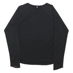 NIKE Womens Black & Pink Sports T-Shirt M Long Sleeve Crew Neck Performance