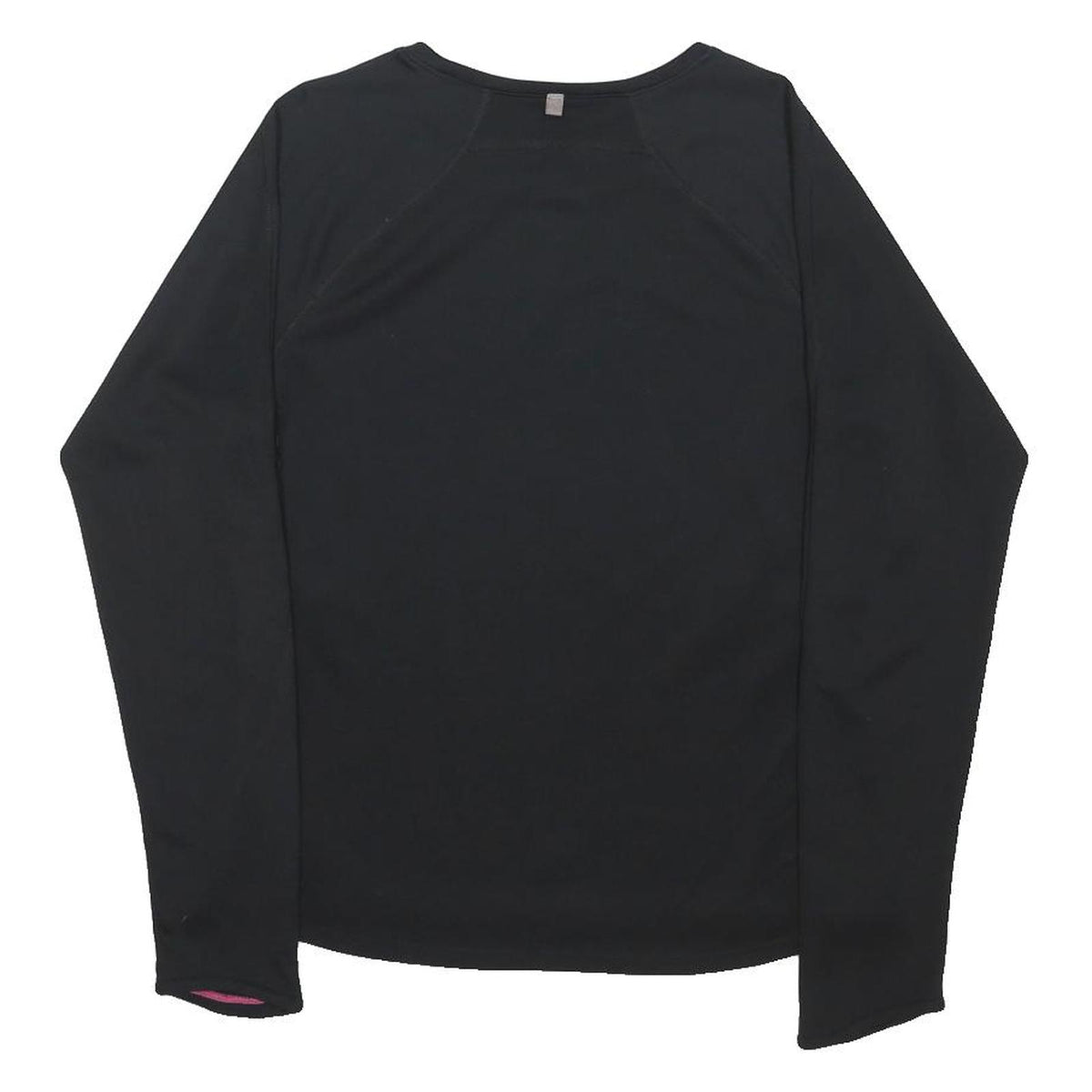 NIKE Womens Black & Pink Sports T-Shirt M Long Sleeve Crew Neck Performance