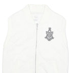NIKE Mens White Quilted Sleeveless Jacket S Polyester Blend Zip Casual