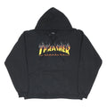 THRASHER Womens Black Flame Logo Pullover Hoodie M Streetwear Skate Style