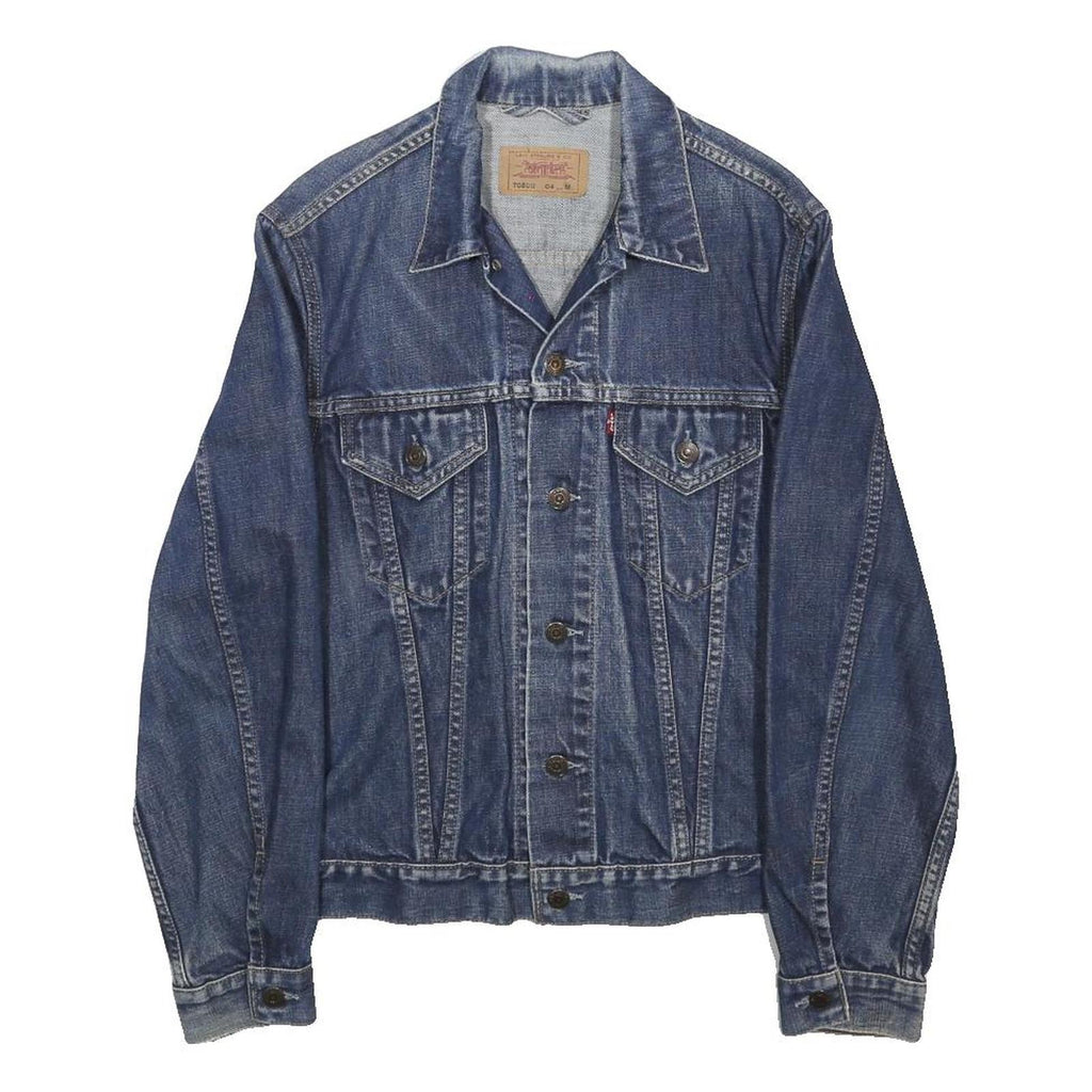 LEVI'S Womens Blue Denim Jacket M Cotton Blend Classic Button Closure