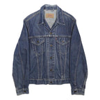 LEVI'S Womens Blue Denim Jacket M Cotton Blend Classic Button Closure