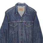 LEVI'S Womens Blue Denim Jacket M Cotton Blend Classic Button Closure