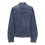 LEVI'S Womens Blue Denim Jacket M Cotton Blend Classic Button Closure