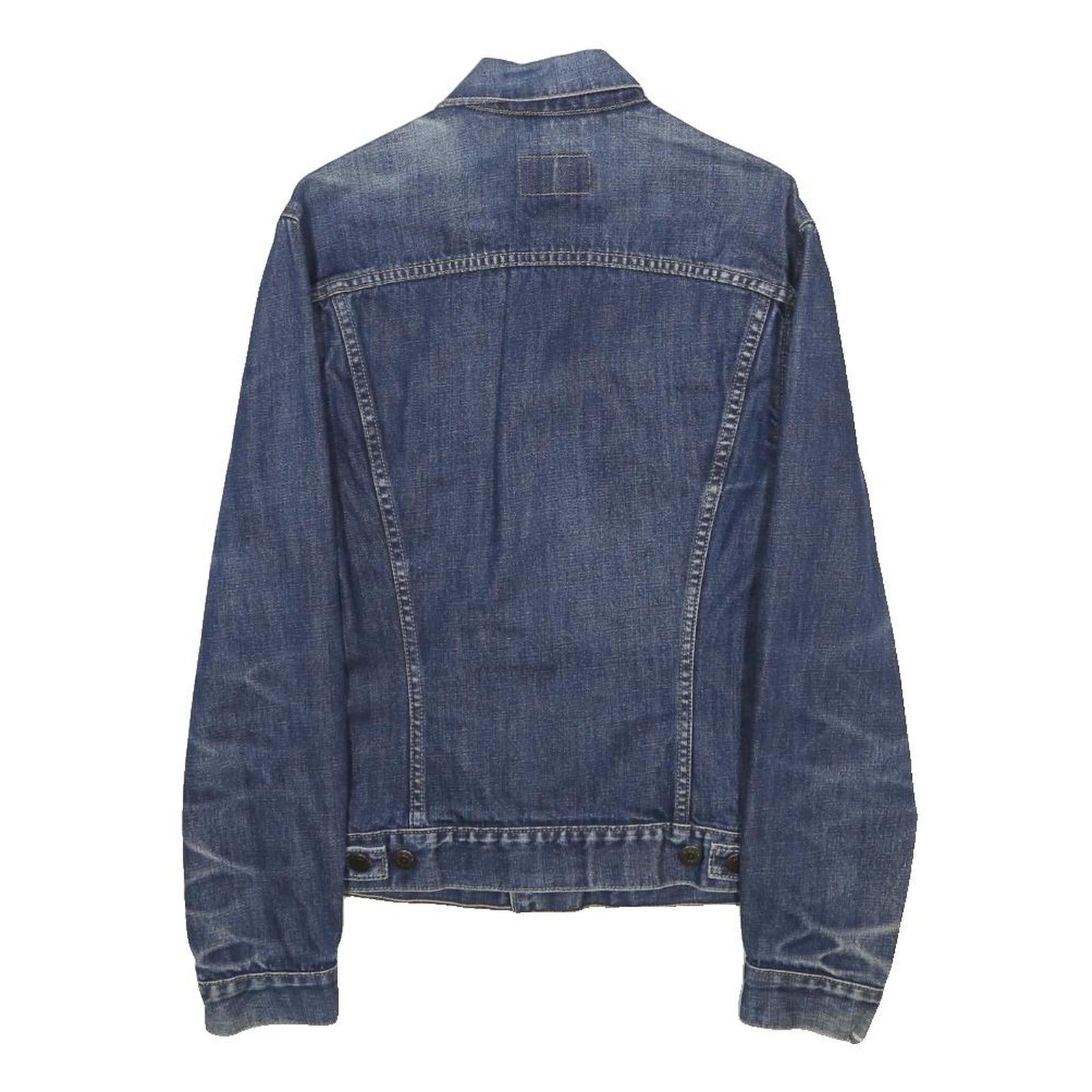 LEVI'S Womens Blue Denim Jacket M Cotton Blend Classic Button Closure
