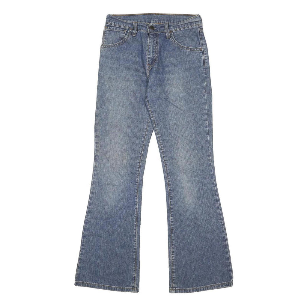 LEVI'S Womens Blue Regular Flared Denim Medium W26 L30 Zip Cotton Blend Jeans