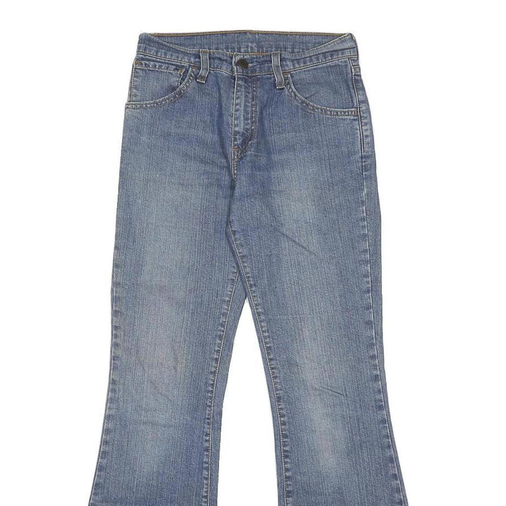 LEVI'S Womens Blue Regular Flared Denim Medium W26 L30 Zip Cotton Blend Jeans