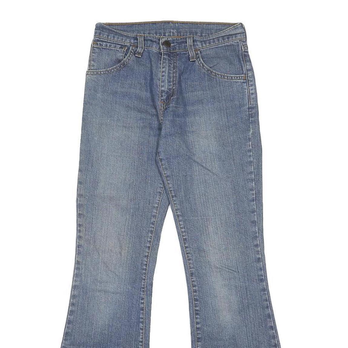 LEVI'S Womens Blue Regular Flared Denim Medium W26 L30 Zip Cotton Blend Jeans