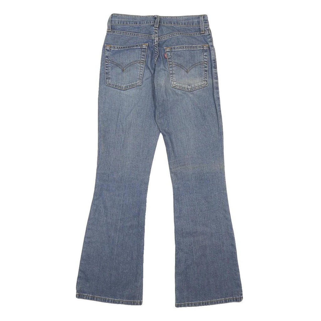 LEVI'S Womens Blue Regular Flared Denim Medium W26 L30 Zip Cotton Blend Jeans
