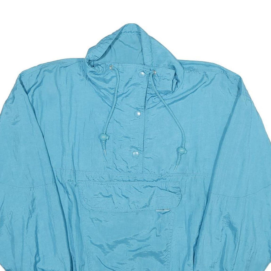 BOCOO Womens Blue Nylon Oversized Jacket L Casual Lightweight Outdoor