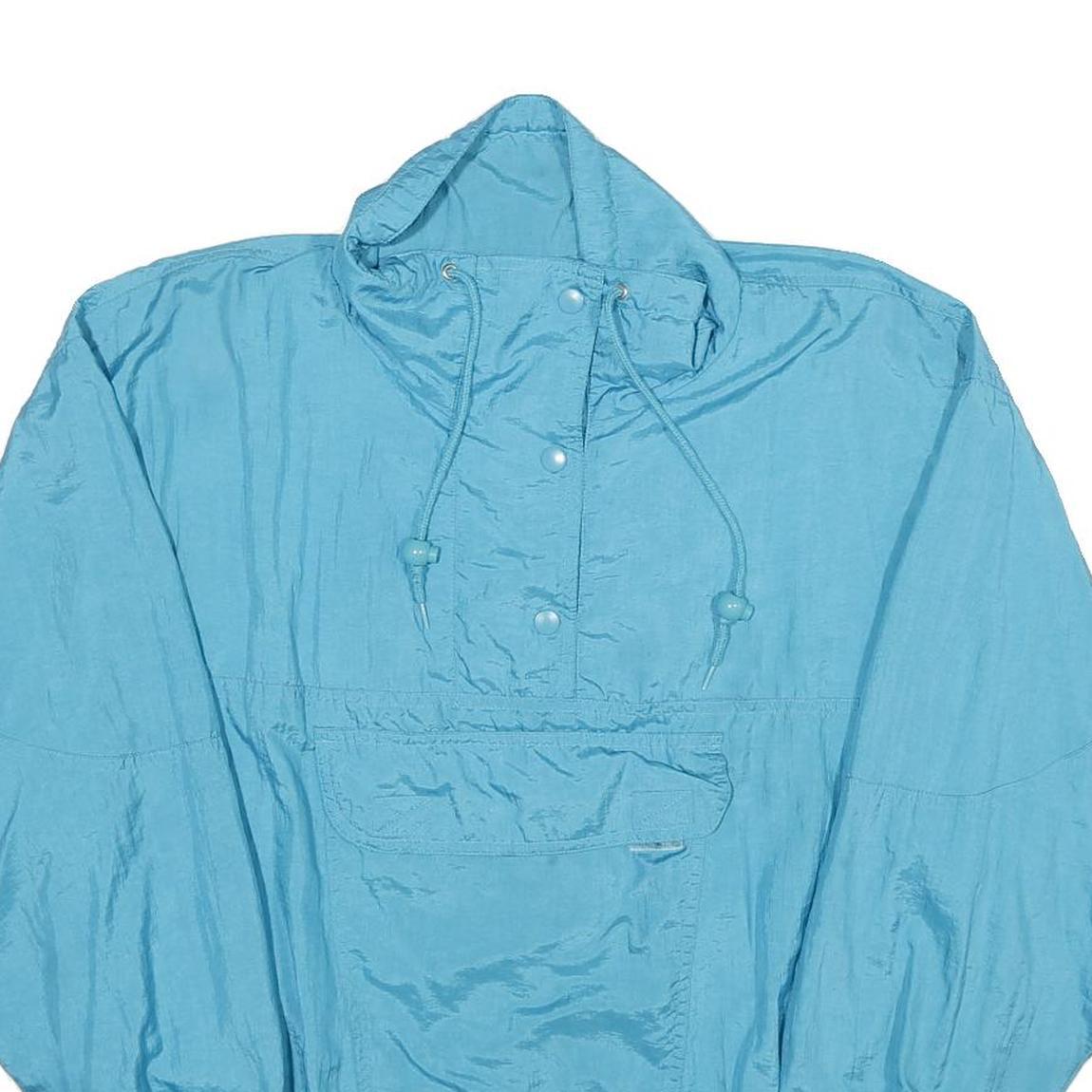 BOCOO Womens Blue Nylon Oversized Jacket L Casual Lightweight Outdoor