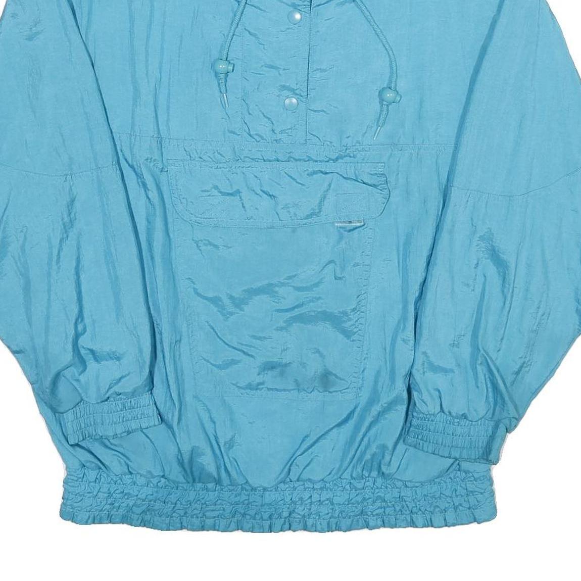 BOCOO Womens Blue Nylon Oversized Jacket L Casual Lightweight Outdoor