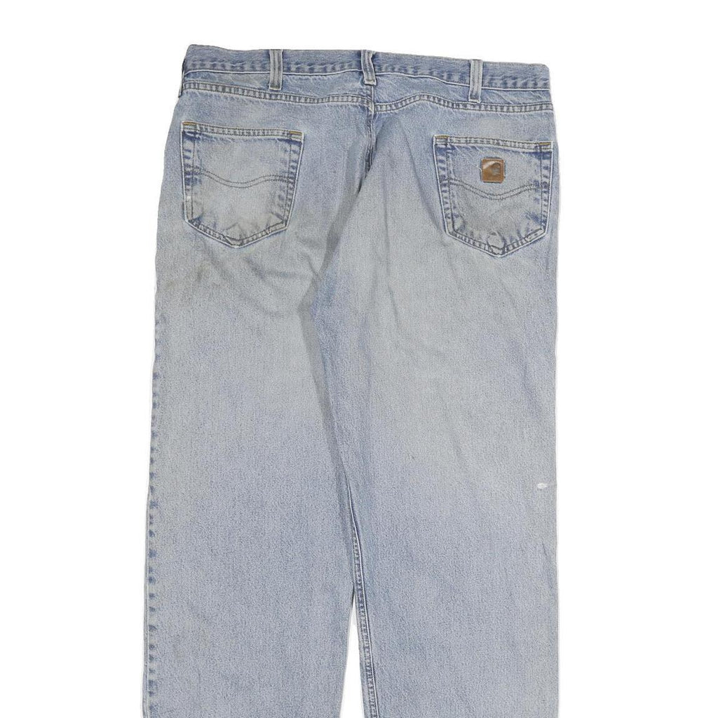 CARHARTT Mens Regular Fit Blue Denim Jeans Zip W38 L35 Classic Cotton Blend