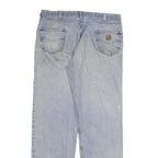 CARHARTT Mens Regular Fit Blue Denim Jeans Zip W38 L35 Classic Cotton Blend