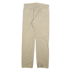 LEVI'S Mens Cotton Beige Regular Straight Trousers W31 L29 Casual Zip Closure