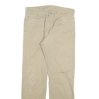 LEVI'S Mens Cotton Beige Regular Straight Trousers W31 L29 Casual Zip Closure